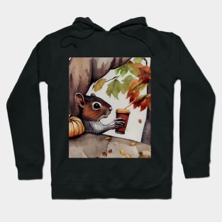 Squirrel Having a Drink Hoodie